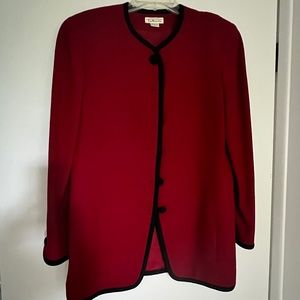 Red and Black Wool Jacket